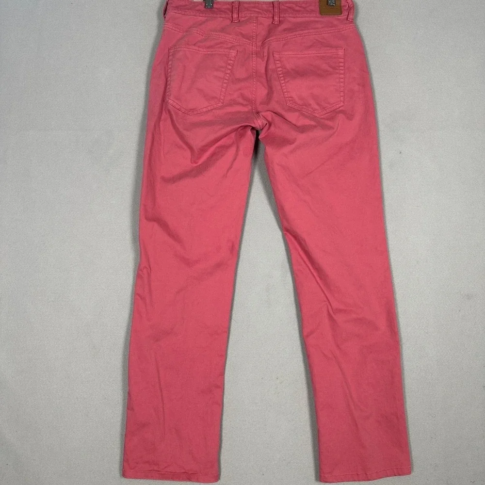 Peter Millar Pants Mens 32x32 Pink 5 Pocket Straight Leg Golf Casual Jean Cut